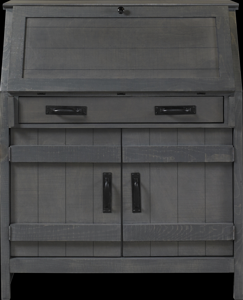 Havenwood Gray Drop Lid Desk - Thumbnail - Image 1