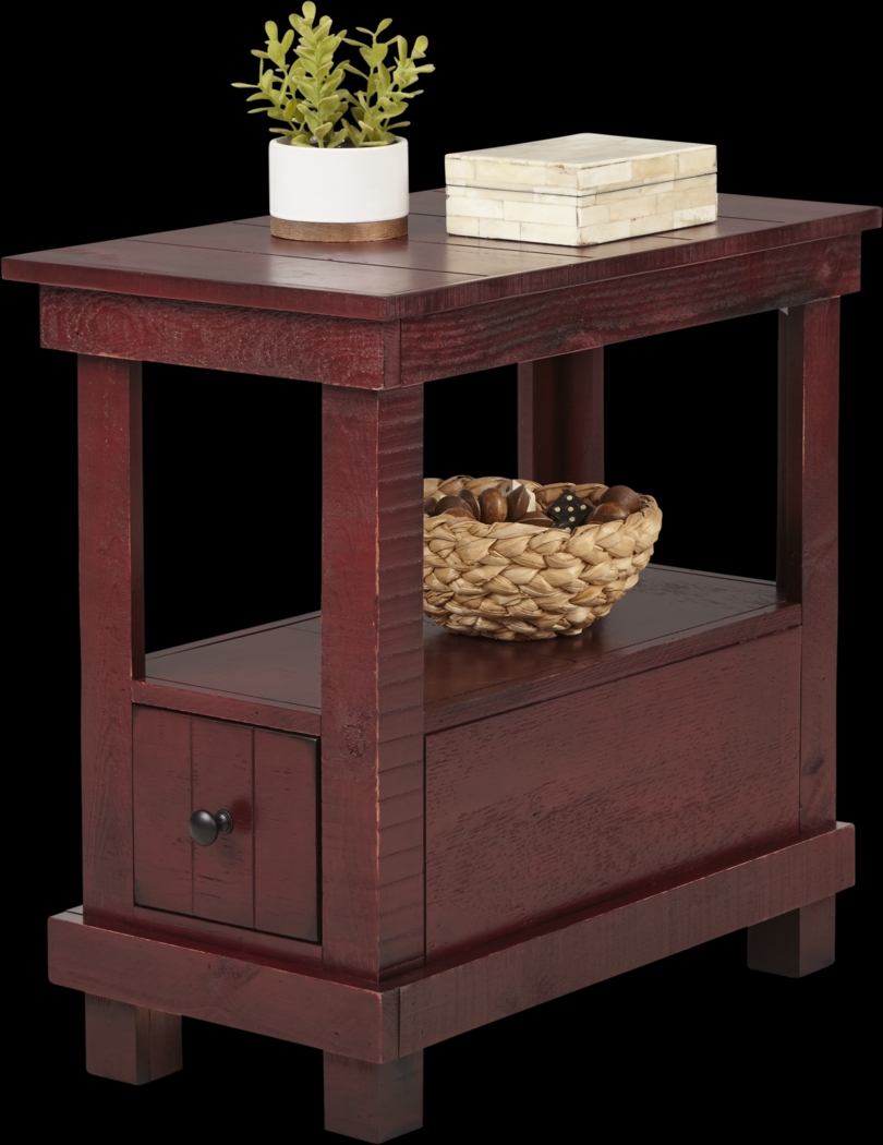 Havenwood Red Chairside Table - Thumbnail - Image 2