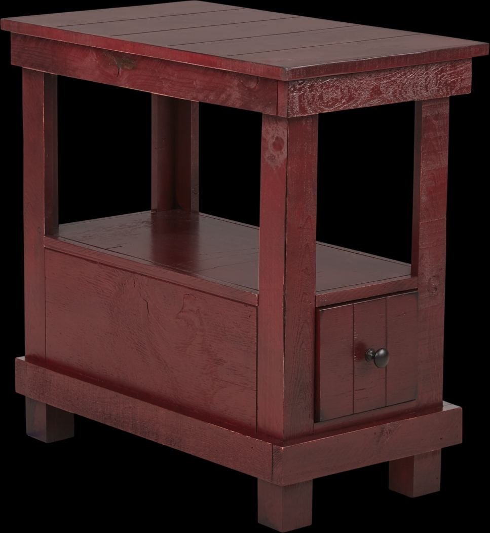 Havenwood Red Chairside Table - Thumbnail - Image 1