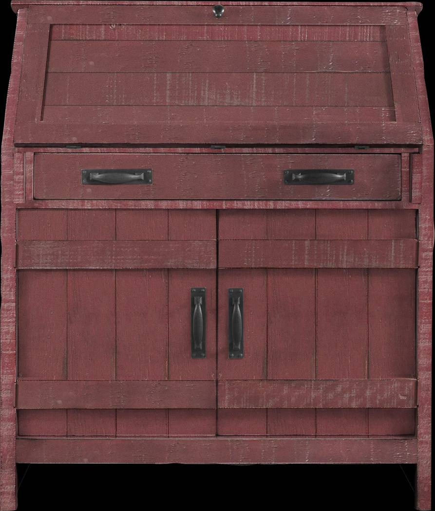 Havenwood Red Drop Lid Desk - Thumbnail - Image 1