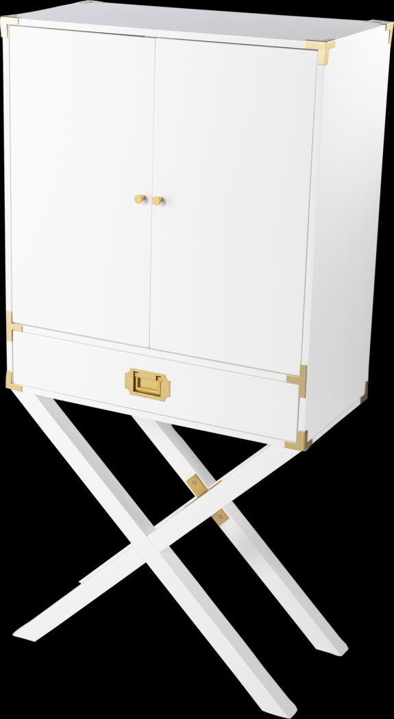Haverstock White Bar Cabinet - Thumbnail - Image 1