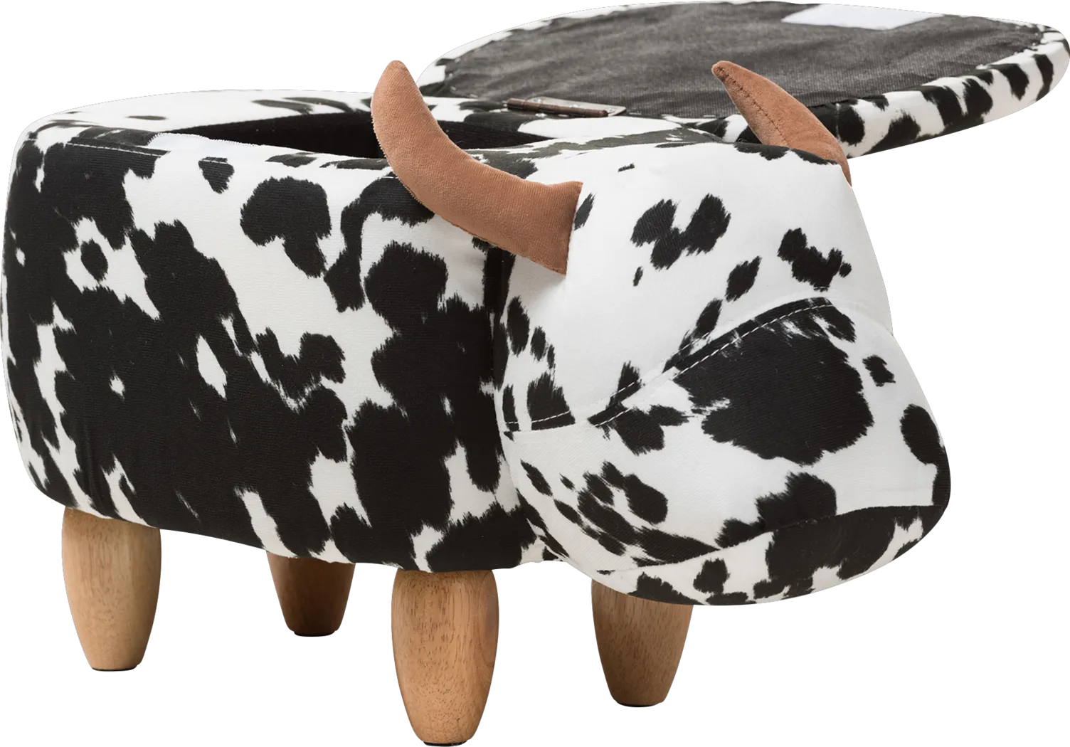 Kids Having A Cow Black Storage Ottoman - Thumbnail - Image 3
