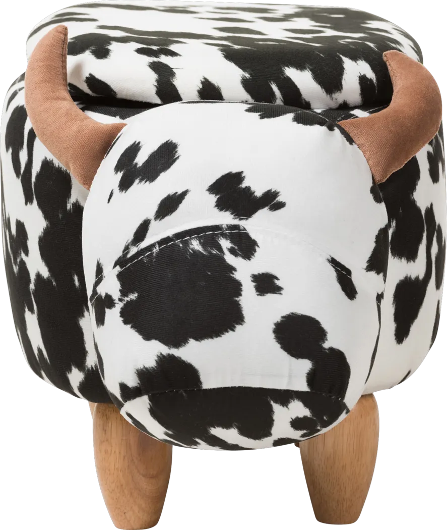Kids Having A Cow Black Storage Ottoman - Thumbnail - Image 4