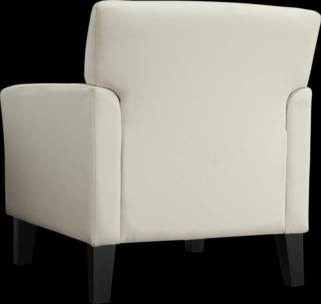 Hawley White Accent Chair - Thumbnail - Image 3