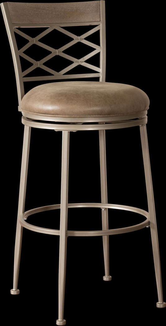 Haxton Pewter Swivel Counter Height Stool - Thumbnail - Image 1