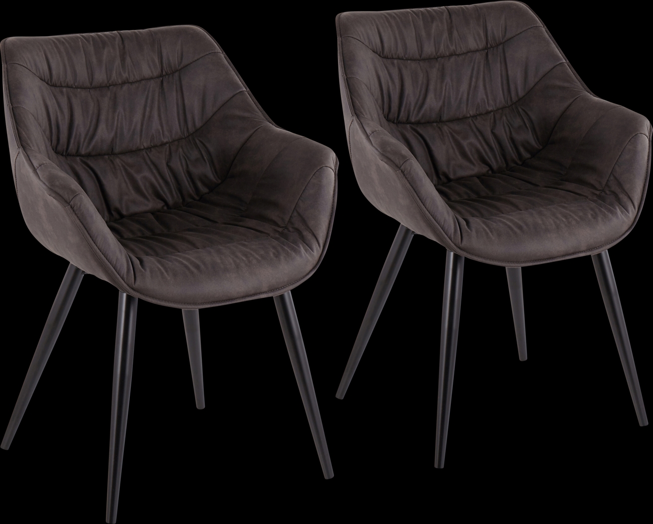 Haycort Black Accent Chair, Set of 2 - Thumbnail - Image 1