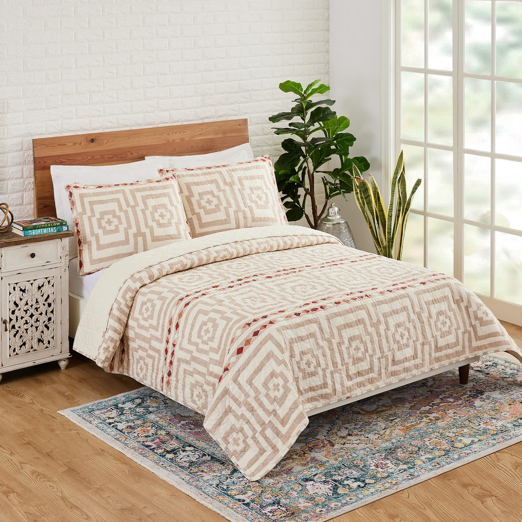 Haysford Cream King 3 Pc Quilt Set - Thumbnail - Image 3