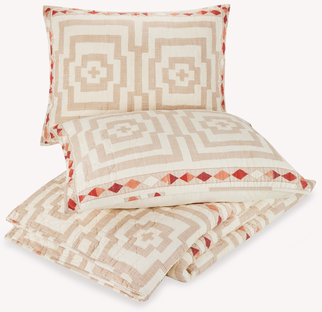 Haysford Cream King 3 Pc Quilt Set - Thumbnail - Image 4