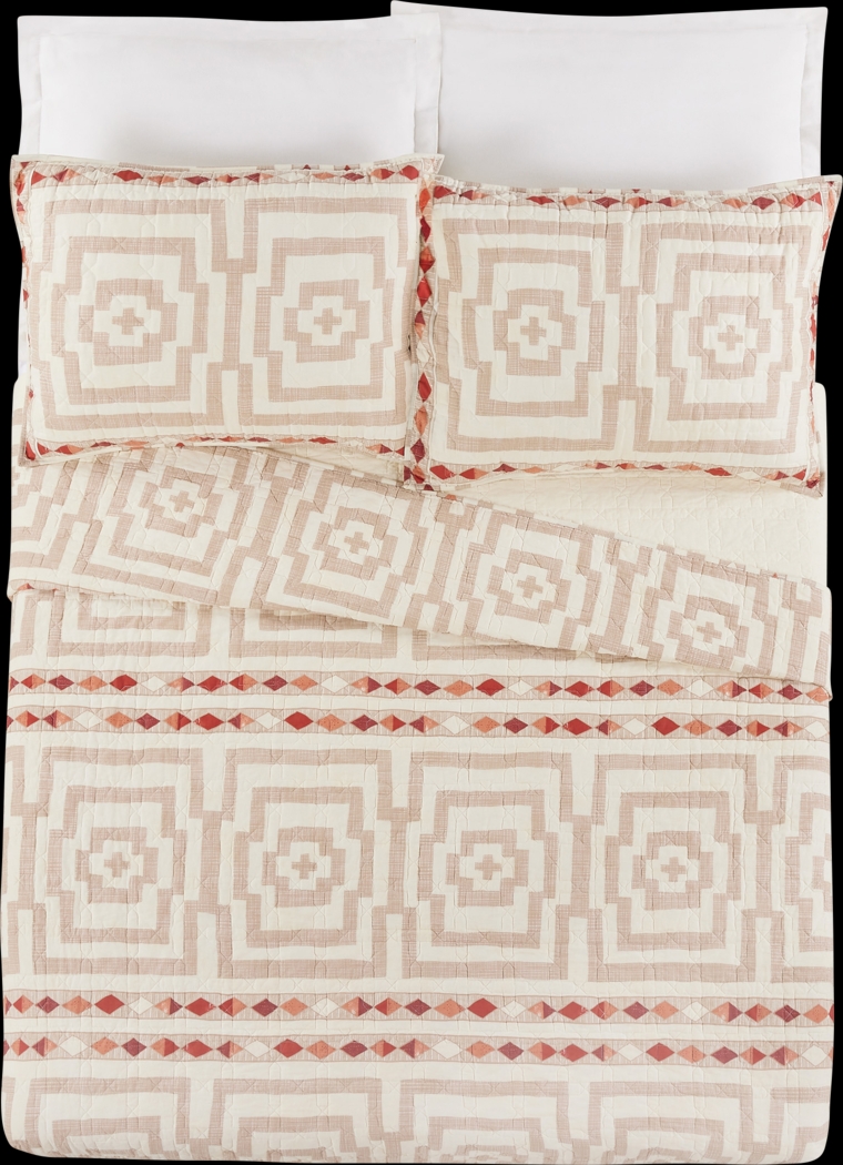 Haysford Cream King 3 Pc Quilt Set - Thumbnail - Image 1