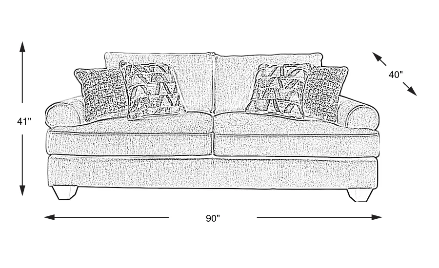 Dimension Image. Please refer to the Dimension Tab on this page for dimension details.