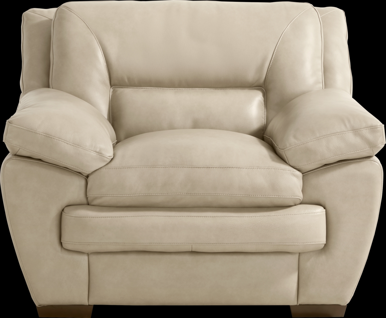 Hayworth Beige Leather Chair - Thumbnail - Image 3