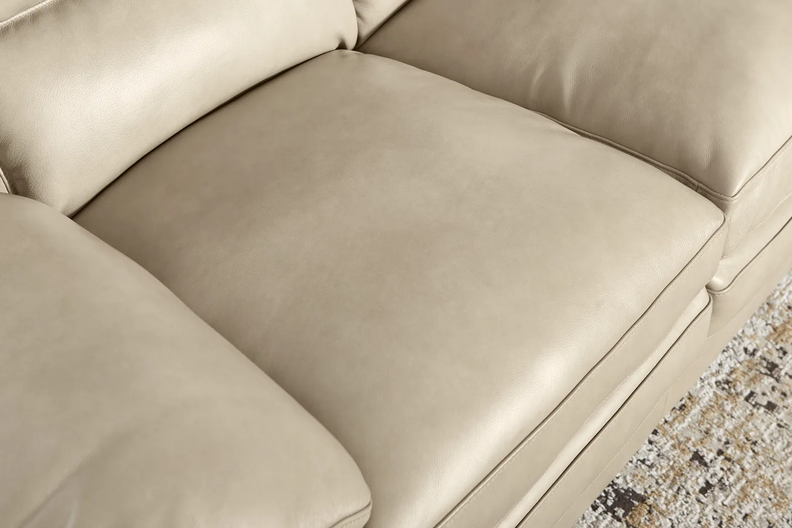 Hayworth Beige Leather 5 Pc Living Room - Thumbnail - Image 6