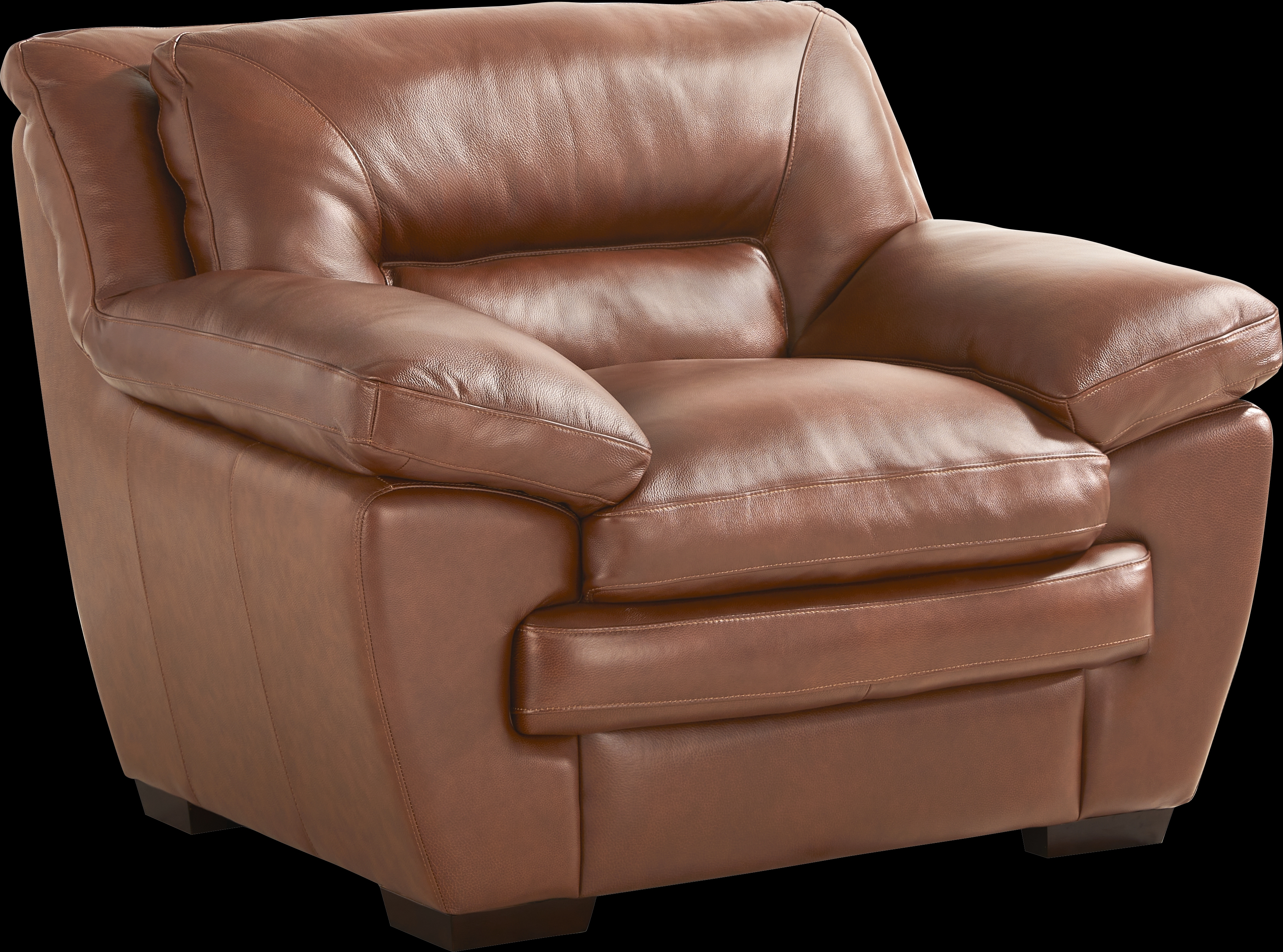 Hayworth Brown Leather Chair - Thumbnail - Image 1