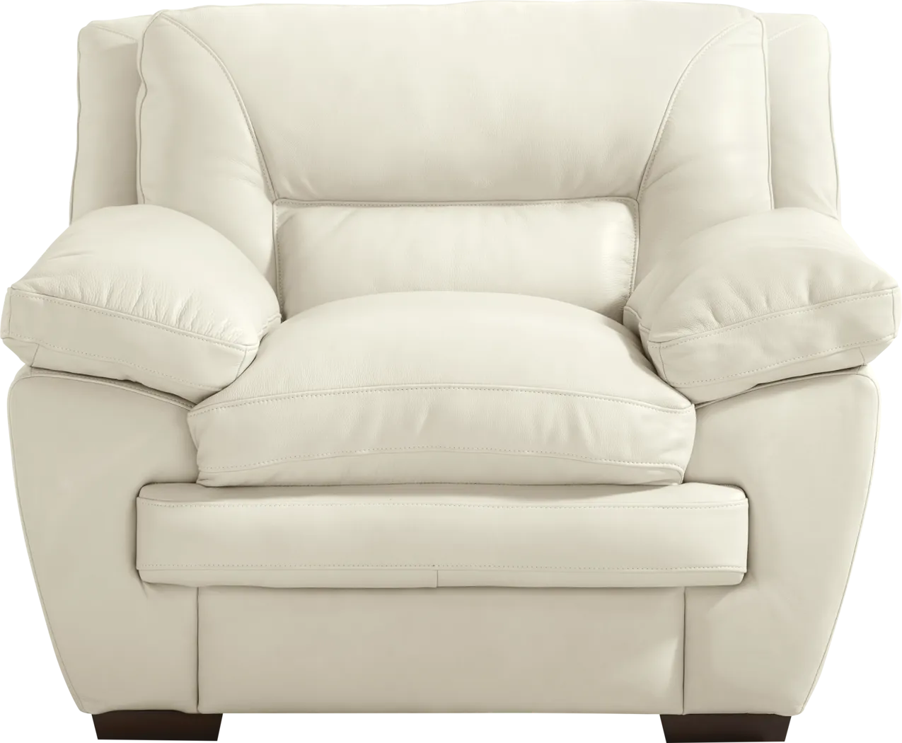 Hayworth Cream Leather Chair - Thumbnail - Image 2