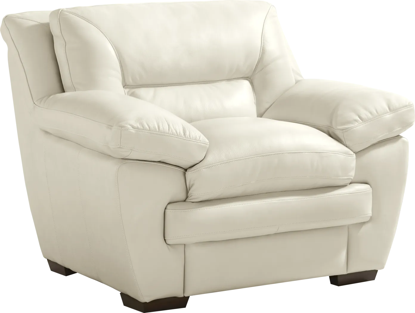 Hayworth Cream Leather Chair - Thumbnail - Image 1