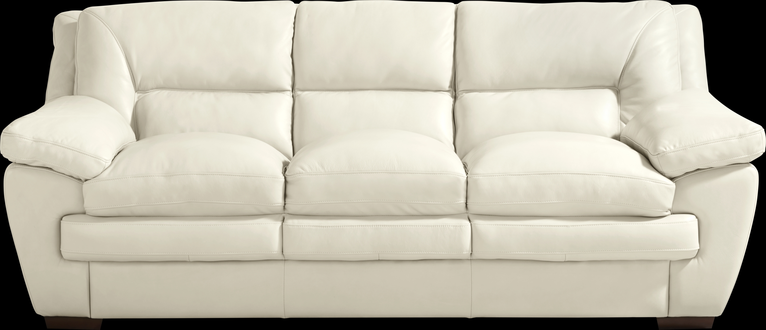 Hayworth Cream Leather Sofa - Thumbnail - Image 1
