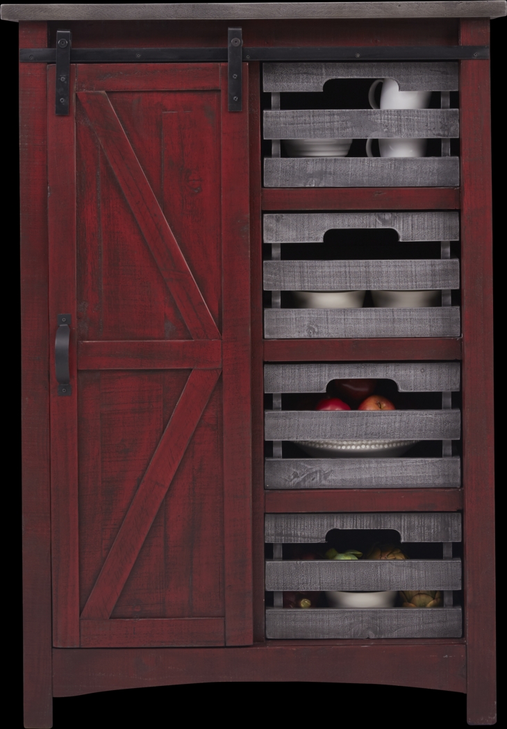 Hazel Peak Red Accent Cabinet - Thumbnail - Image 2