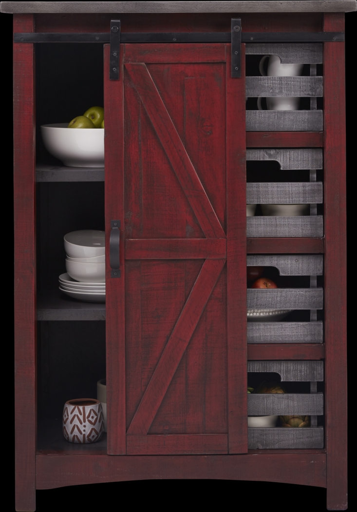 Hazel Peak Red Accent Cabinet - Thumbnail - Image 3