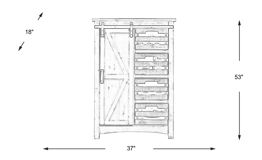 Dimension Image. Please refer to the Dimension Tab on this page for dimension details.