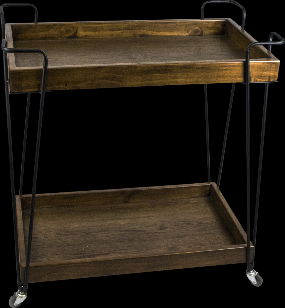 Hazeldale Walnut Bar Cart - Thumbnail - Image 1