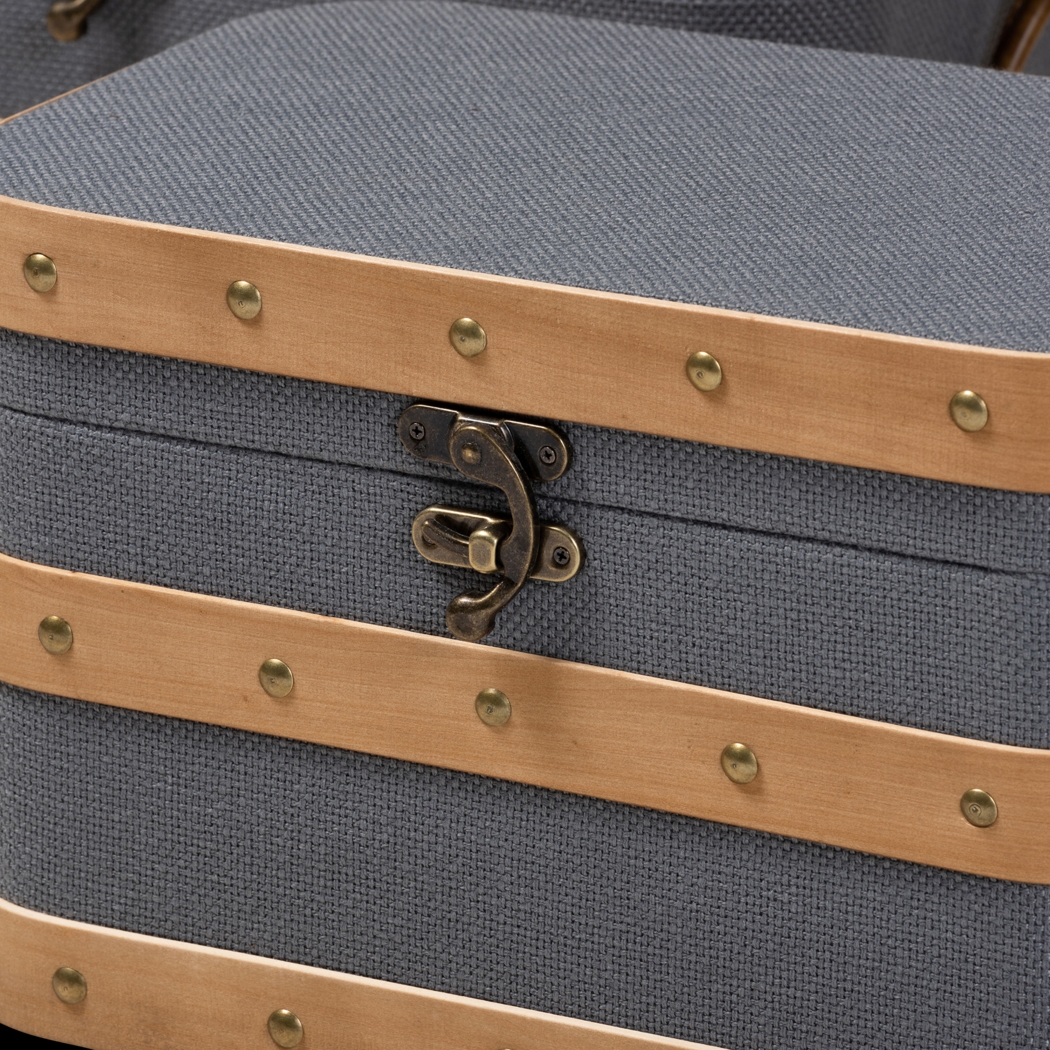 Hazeldell Gray 3 Pc Trunk Set - Thumbnail - Image 3