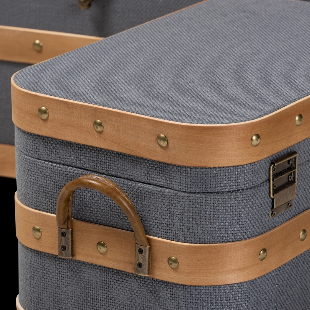 Hazeldell Gray 3 Pc Trunk Set - Thumbnail - Image 4