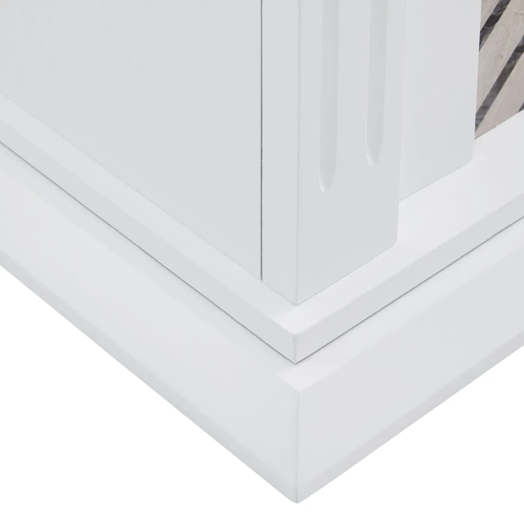 Hazelhurst III White 50 in. Console With Smart Electric Fireplace - Image 6