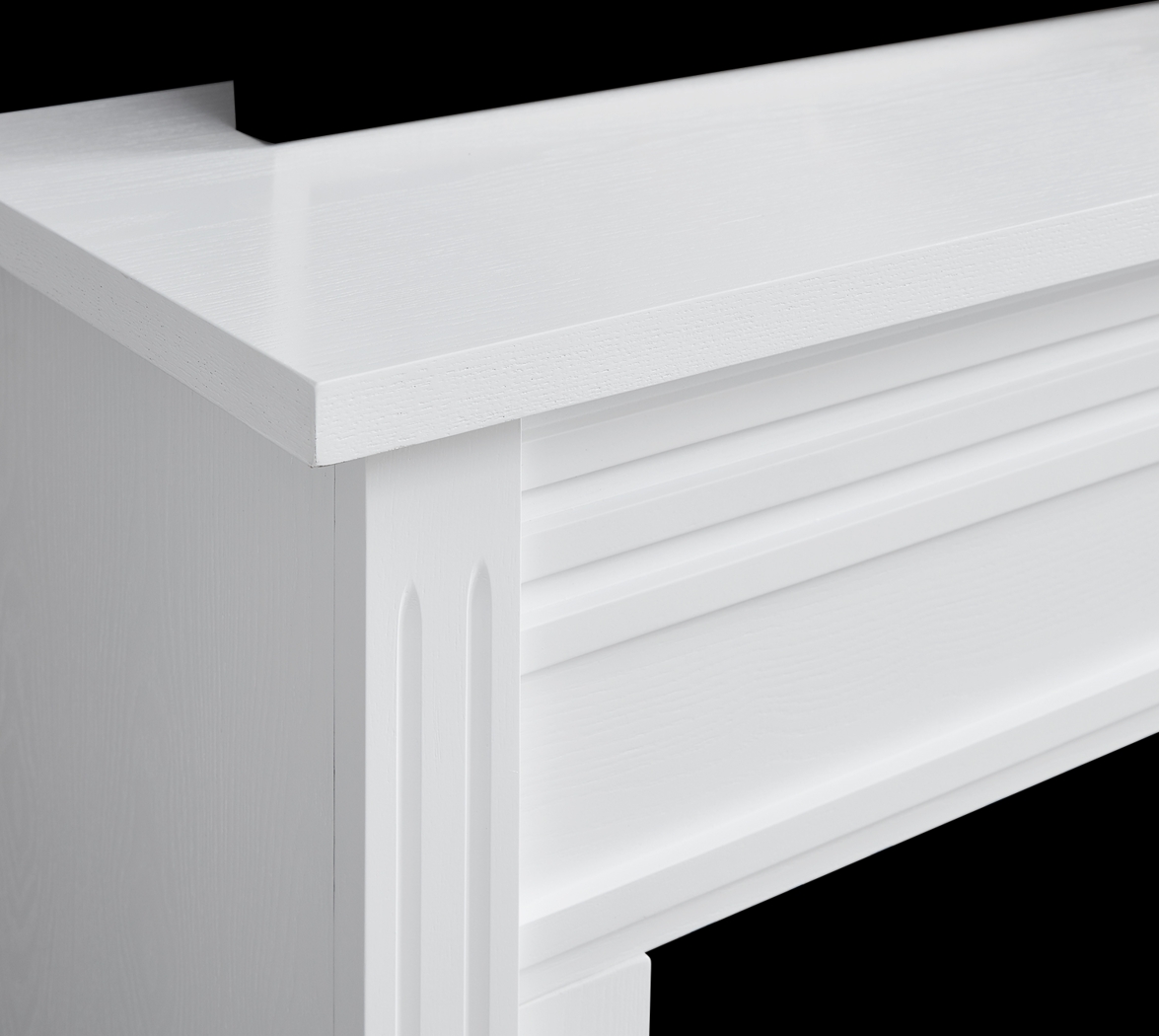 Hazelhurst IV White 50 in. Console With Touch Panel Electric Fireplace - Thumbnail - Image 3