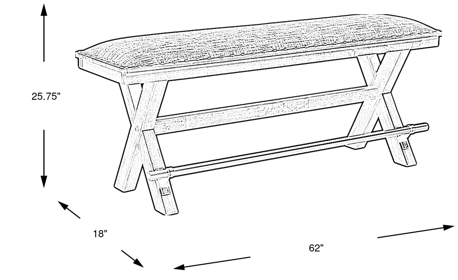 Dimension Image. Please refer to the Dimension Tab on this page for dimension details.