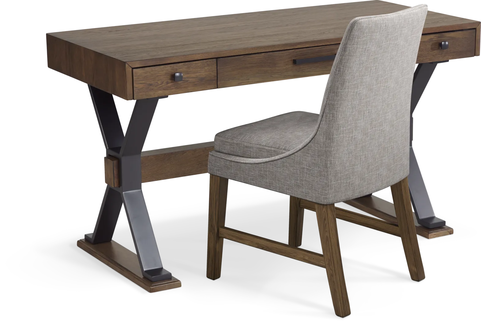 Hazelnut Woods Brown Desk with Chair - Thumbnail - Image 1