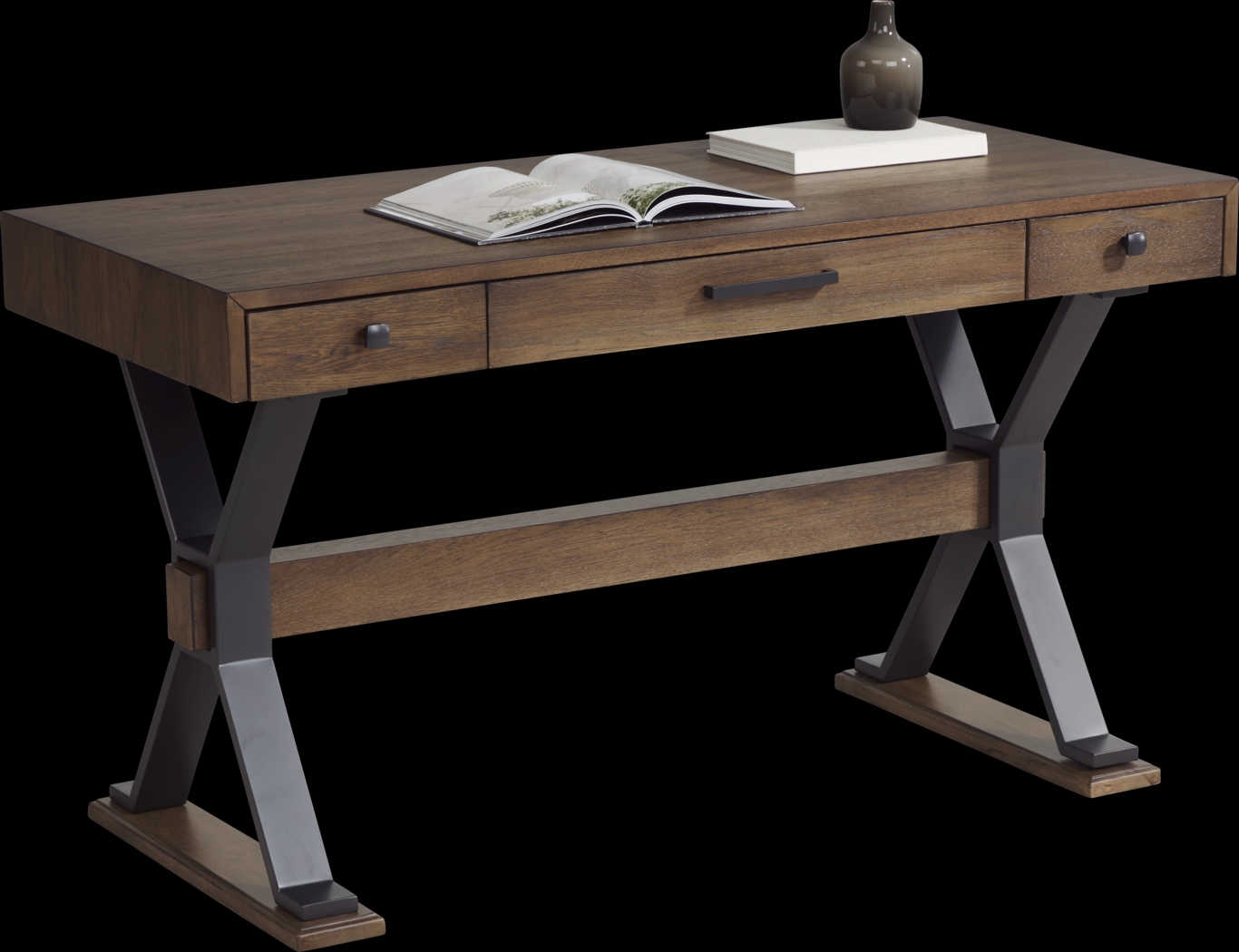 Hazelnut Woods Brown Desk - Thumbnail - Image 1