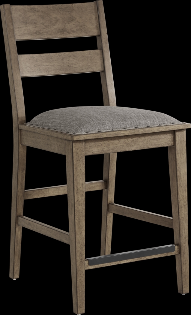 Hazelnut Woods Brown 6 Pc Counter Height Dining Room with Ladder Back Stools and Bench - Thumbnail - Image 7