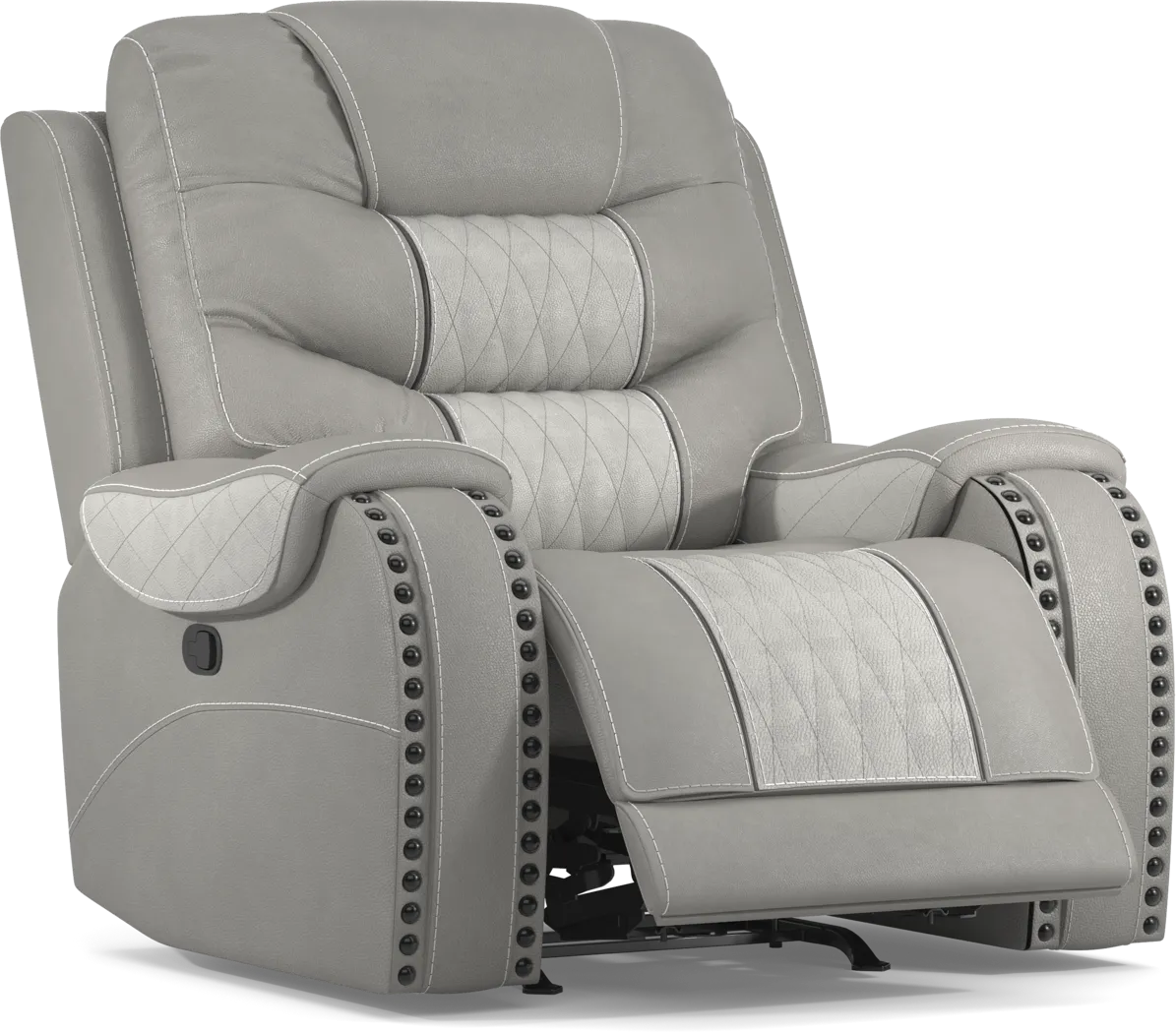 Eric Church Highway To Home Headliner Gray Leather 3 Pc Living Room with Reclining Sofa - Thumbnail - Image 8