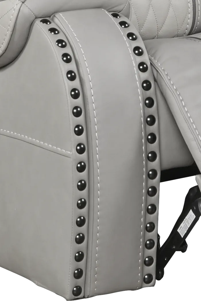 Eric Church Highway To Home Headliner Gray Leather 3 Pc Living Room with Reclining Sofa - Thumbnail - Image 9