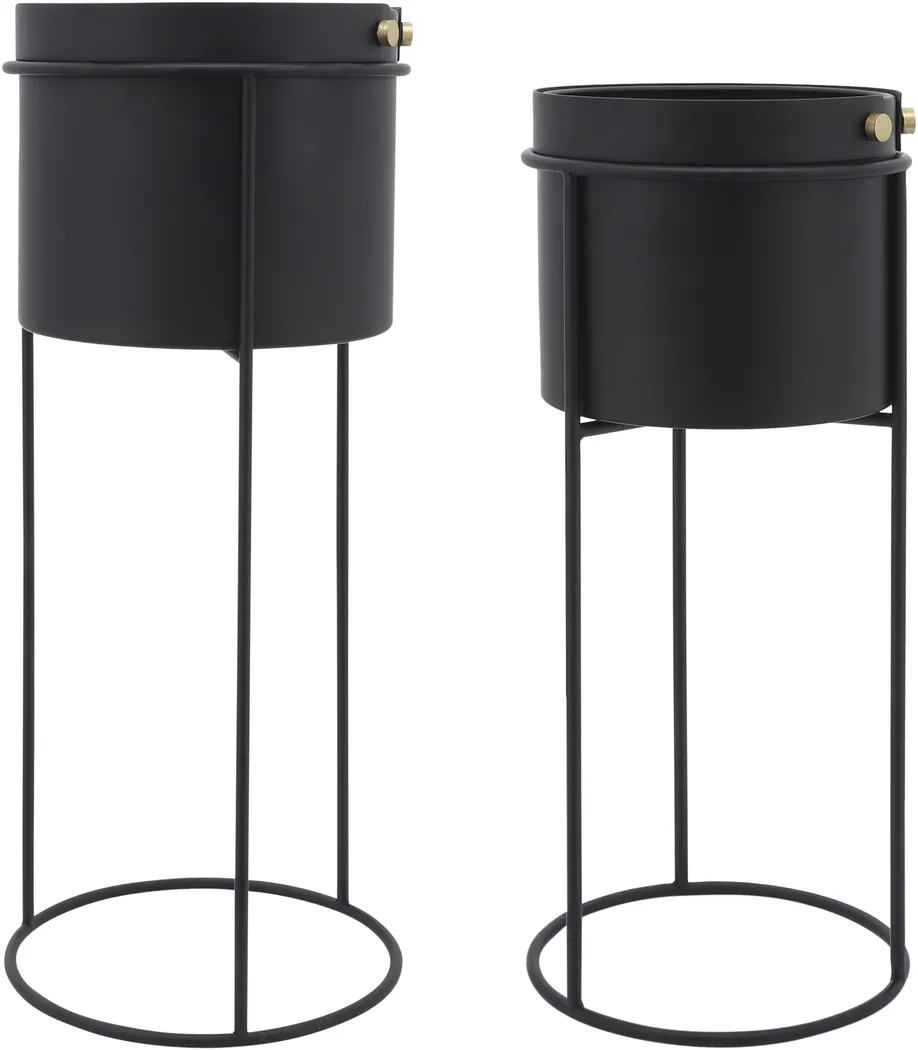 Hearnne Black Planter, Set of 2 - Thumbnail - Image 4