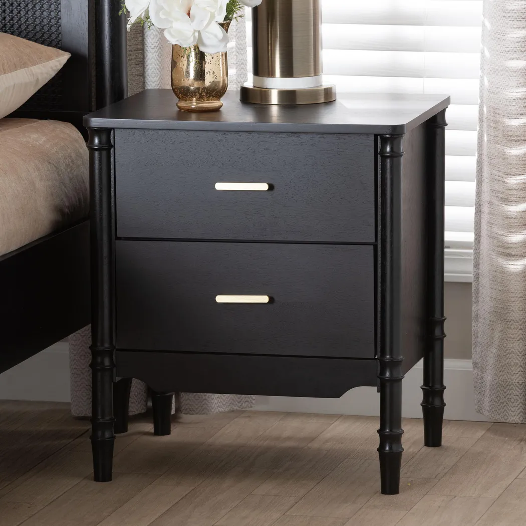 Heartsun Black Nightstand - Thumbnail - Image 2