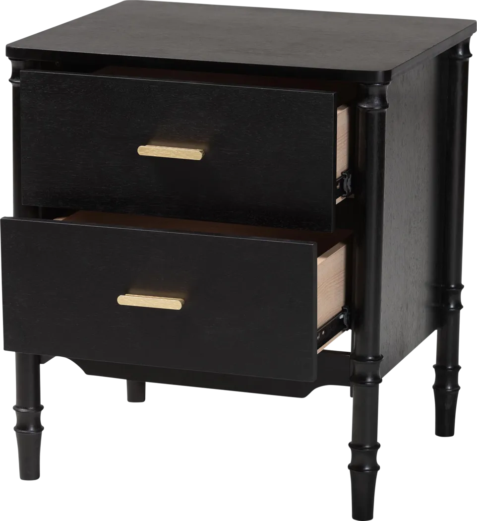 Heartsun Black Nightstand - Thumbnail - Image 4