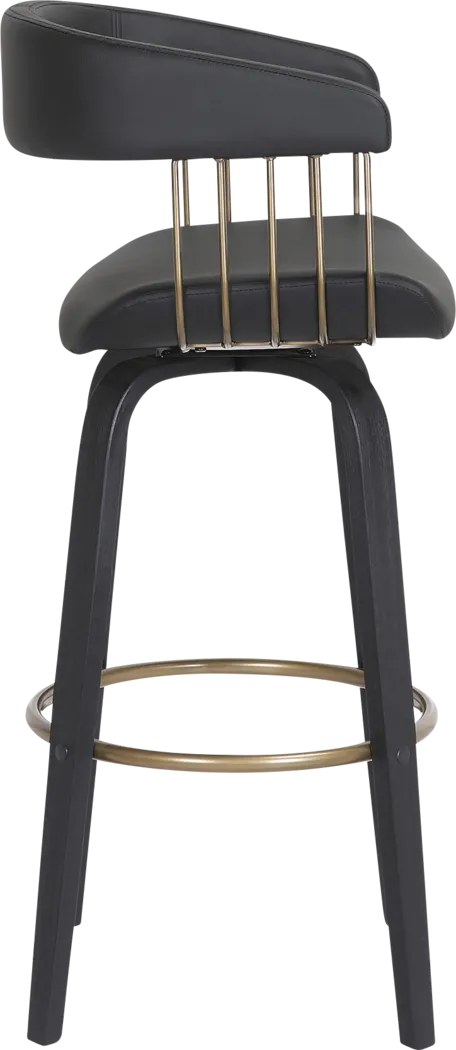 Hearttime II Black Barstool - Thumbnail - Image 2