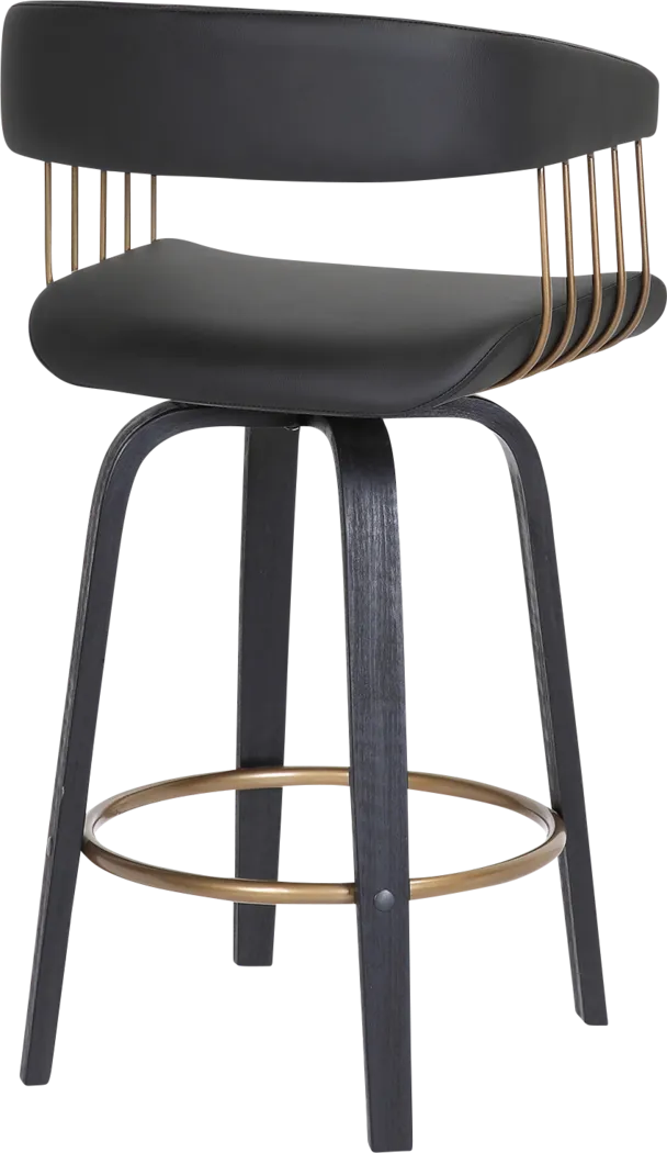 Hearttime II Black Counter Height Stool - Thumbnail - Image 12