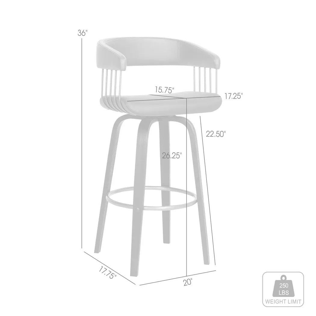 Hearttime II Gray Counter Height Stool - Thumbnail - Image 5