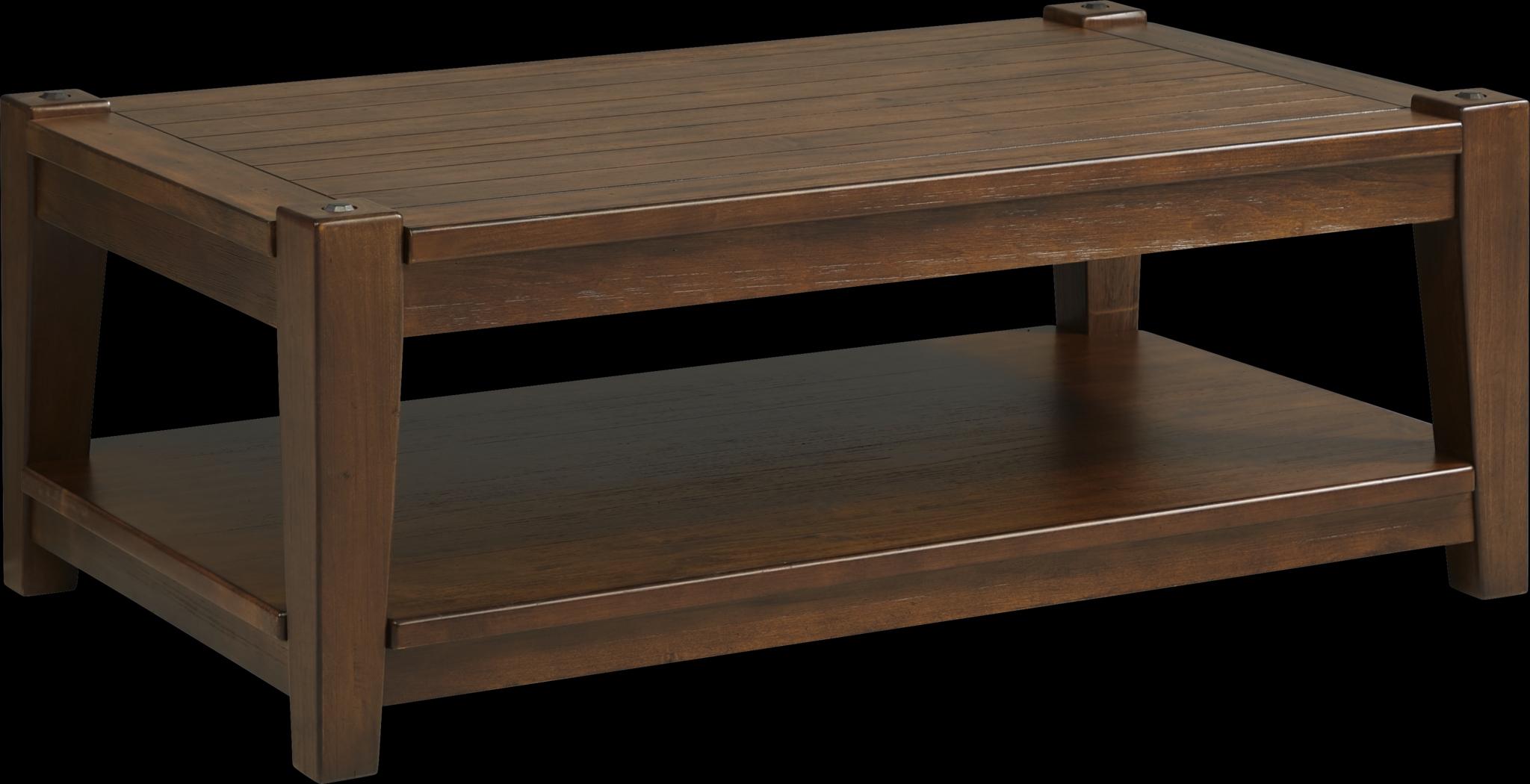 Heathson Tobacco Cocktail Table with Casters - Thumbnail - Image 2