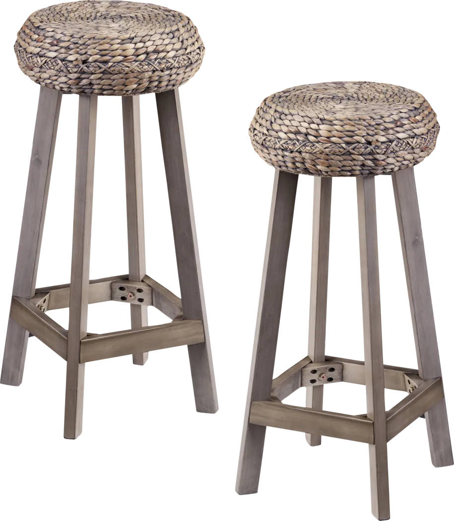 Hebberg Brown Bar Height Stool, Set of 2 - Thumbnail - Image 1