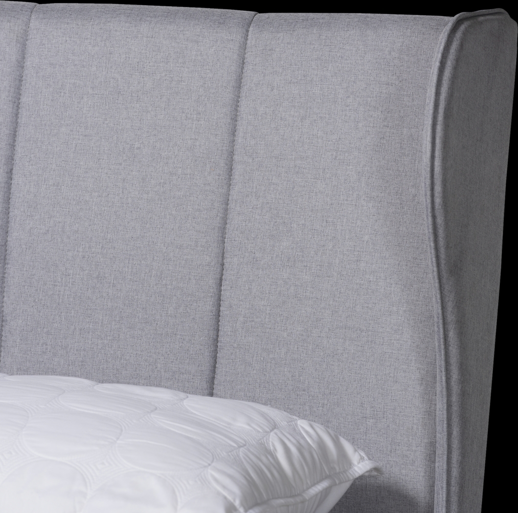 Hebbron Light Gray Queen Bed - Thumbnail - Image 6