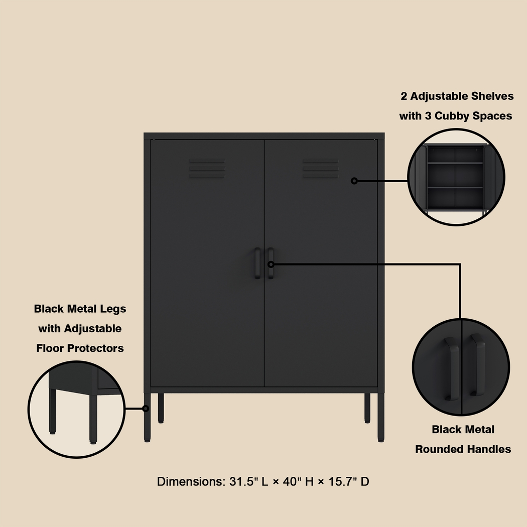 Hebnigan Black Accent Cabinet - Thumbnail - Image 5