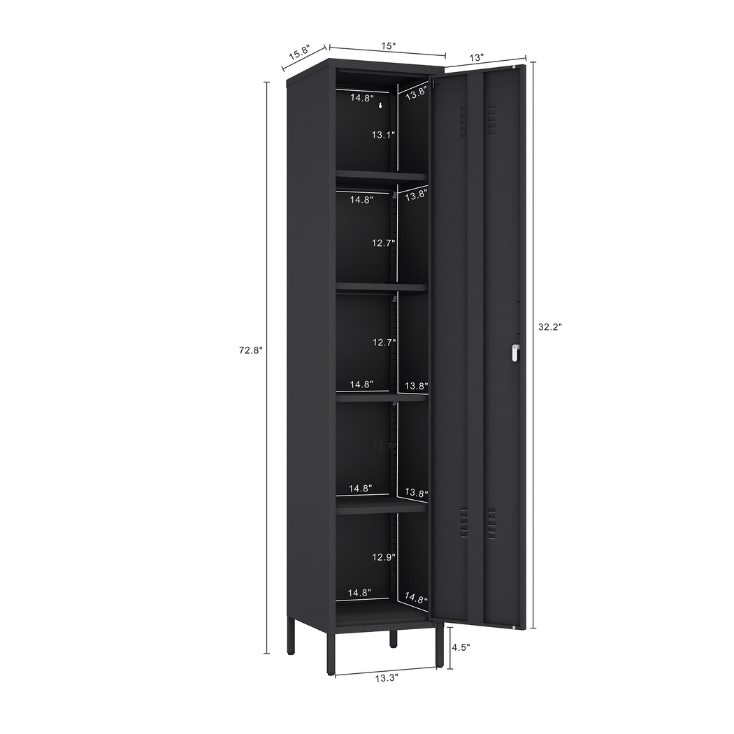 Hebnigan Black Storage Cabinet - Thumbnail - Image 4