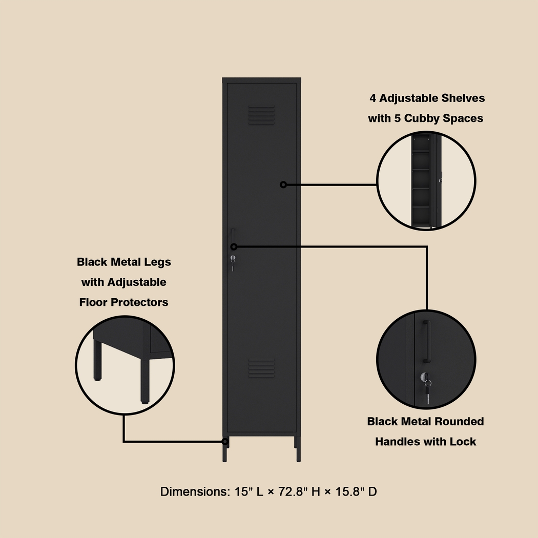 Hebnigan Black Storage Cabinet - Thumbnail - Image 10