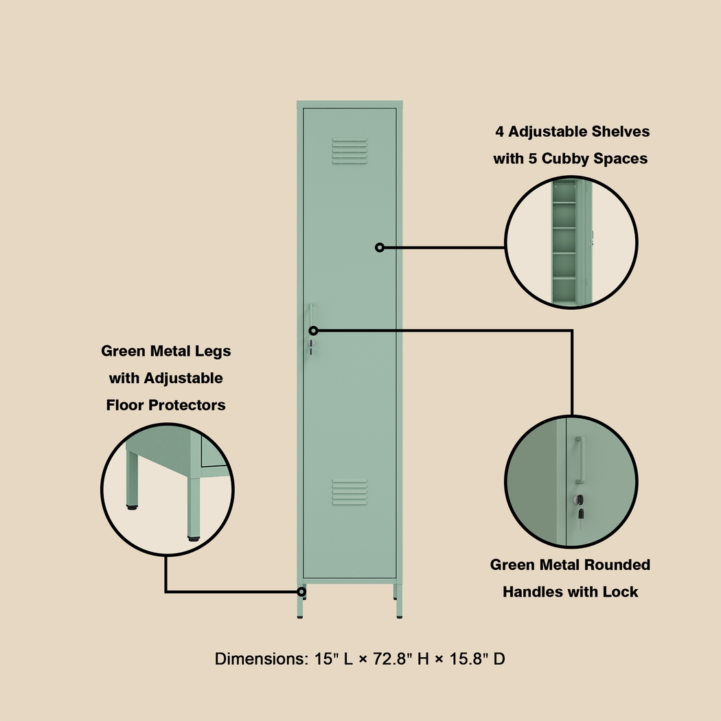 Hebnigan Green Storage Cabinet - Thumbnail - Image 7