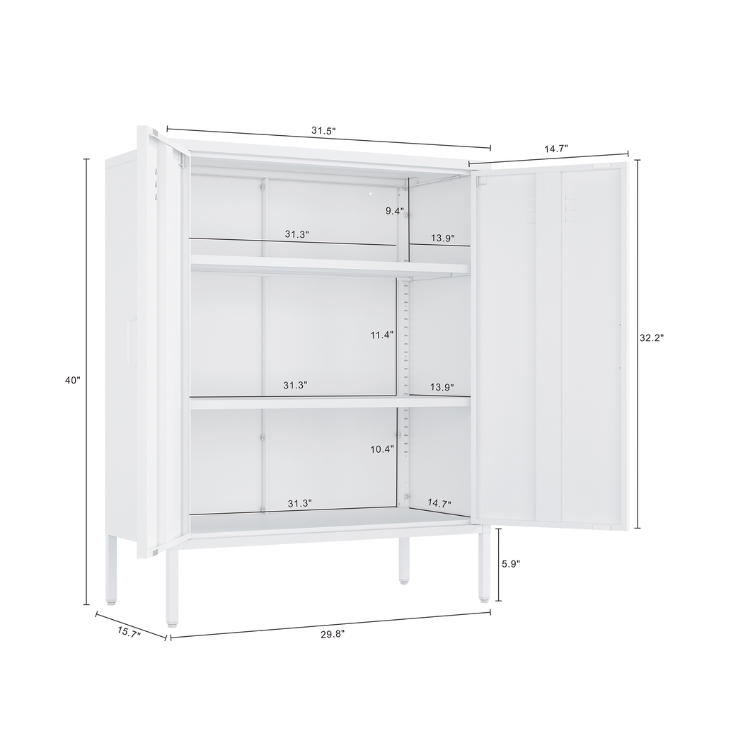 Hebnigan White Accent Cabinet - Thumbnail - Image 5
