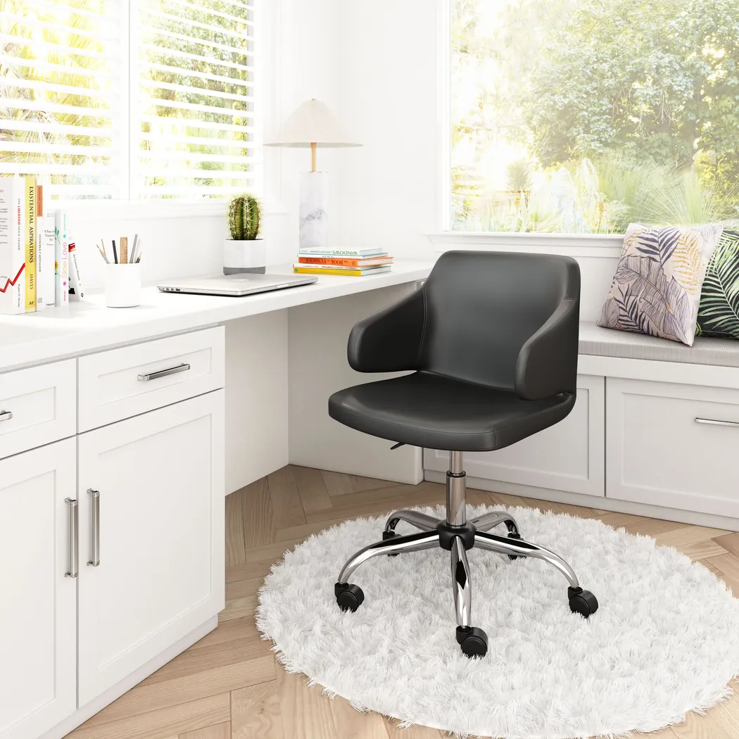 Heckney Black Office Chair - Thumbnail - Image 6