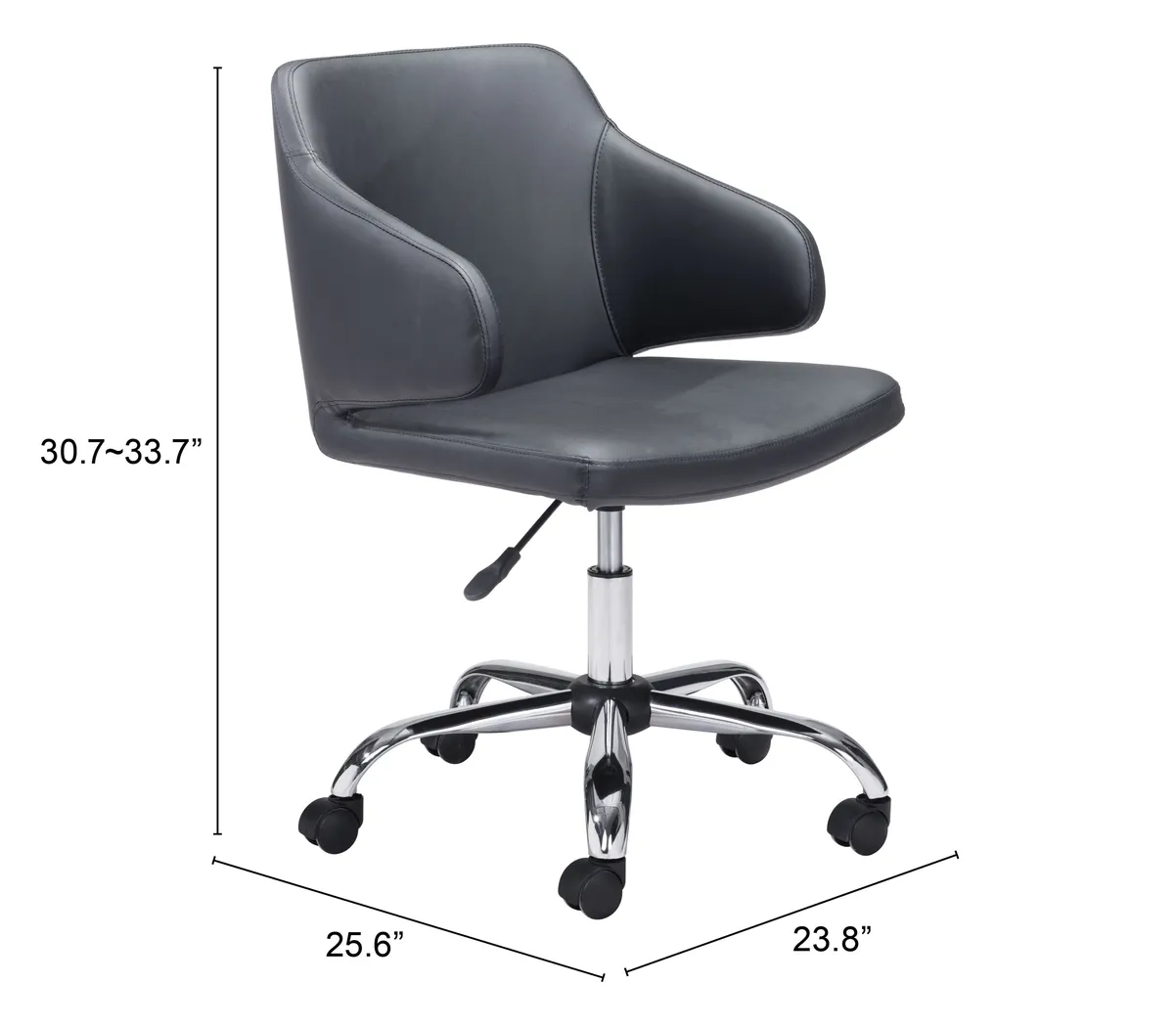 Heckney Black Office Chair - Thumbnail - Image 7